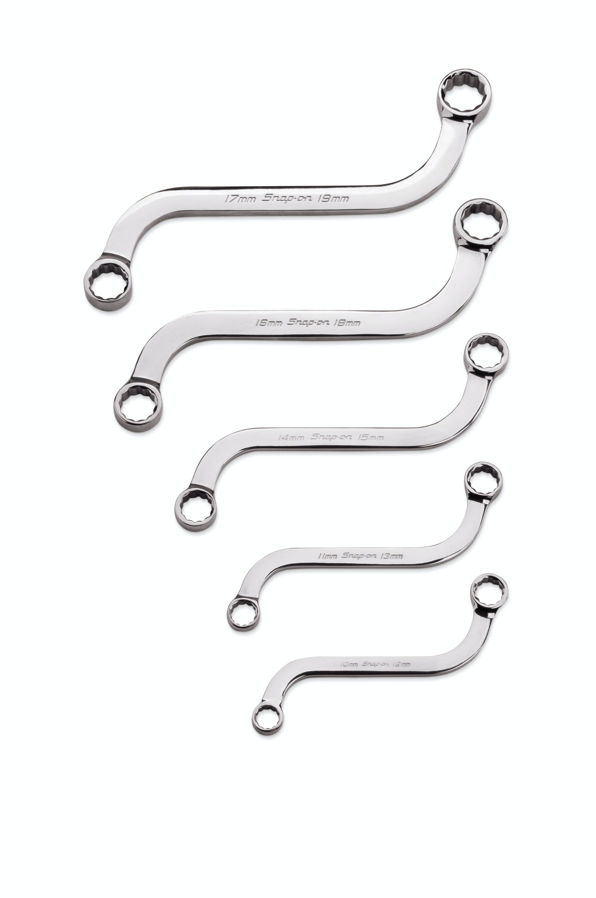 5 pc 12-Point Metric Flank Drive® S-Shaped Box Wrench Set (10-19 mm) | SBXM605 5 pc 12-Point Metric Flank Drive® S-Shaped Box Wrench Set (10-19 mm) | SBXM605
